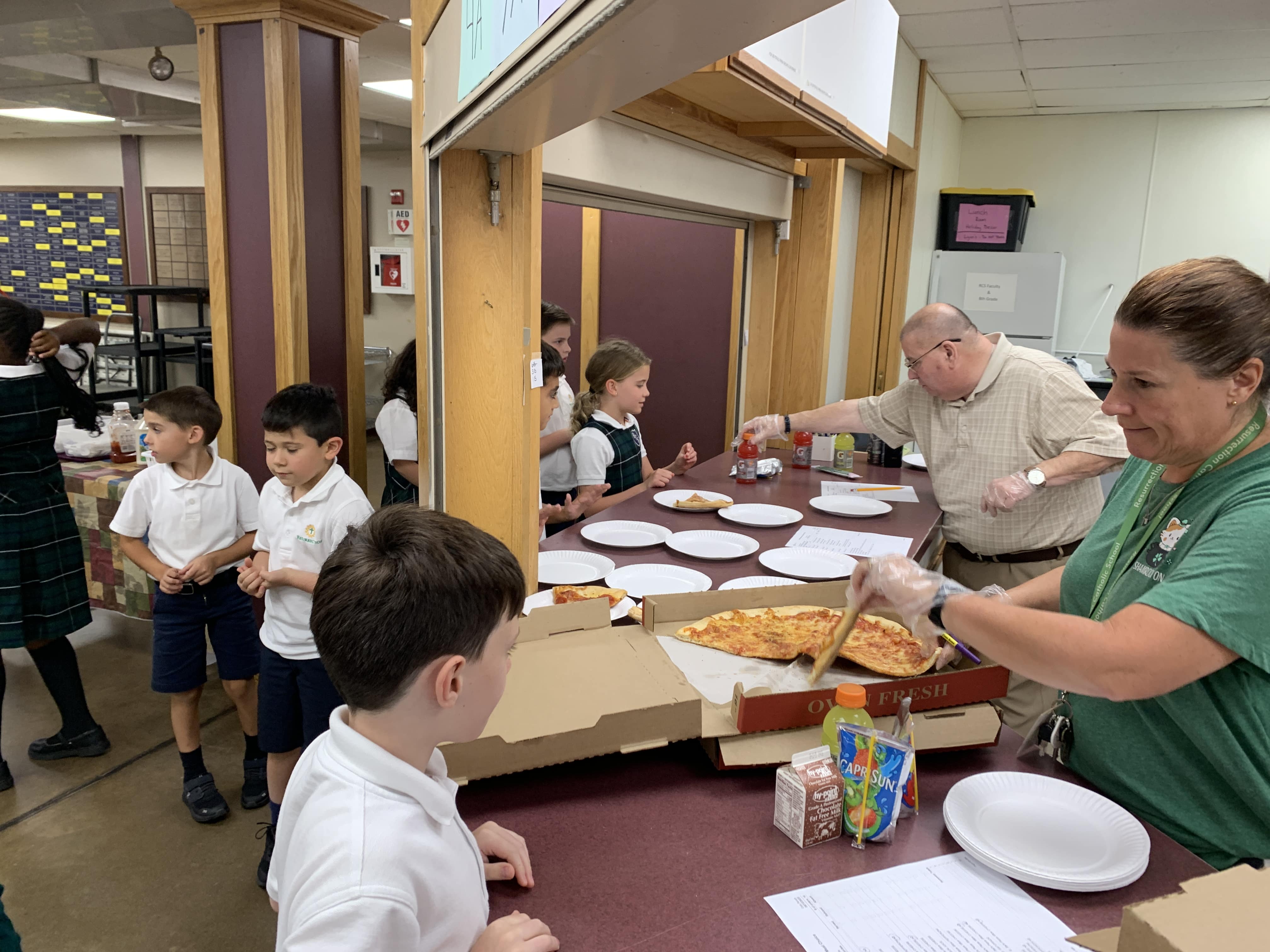 Lunch being served to students